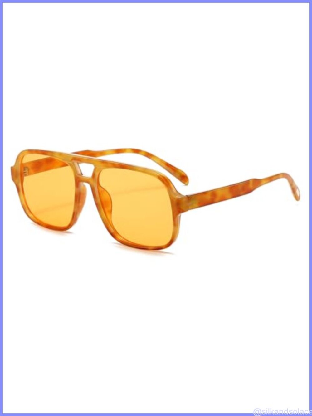 Retro Square Aviator Sunglasses Oversized Vintage 70s Style UV400 Unisex